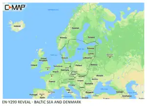 Mapa C-map REVEAL M-EN-Y299-MS Baltic Sea Simrad, Lowrance, B&G